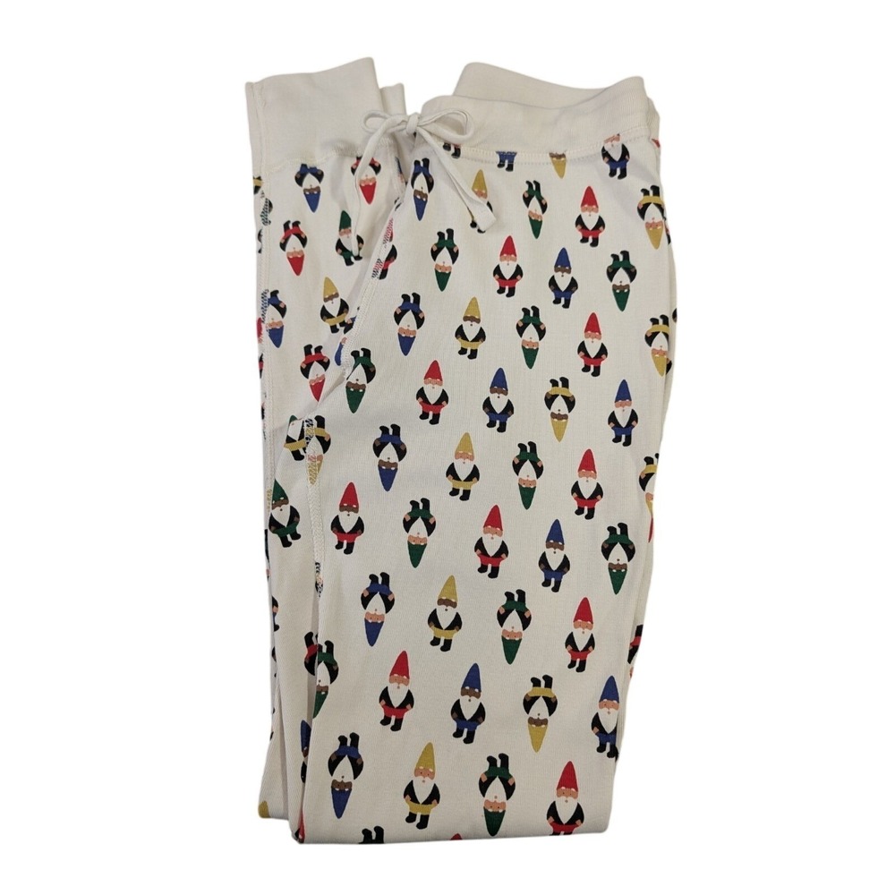 Hanna Andersson Gnome Pajama Bottoms Women XS Organic Cotton Christmas Whimsical